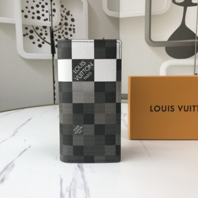 Replica Louis Vuitton Brazza Wallet N40415 White/Blue/Orange